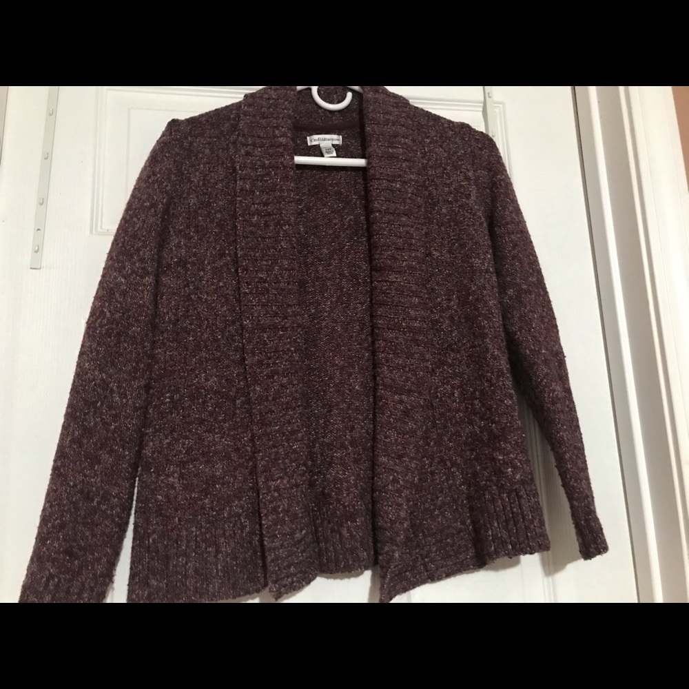 Maroon Open Cardigan